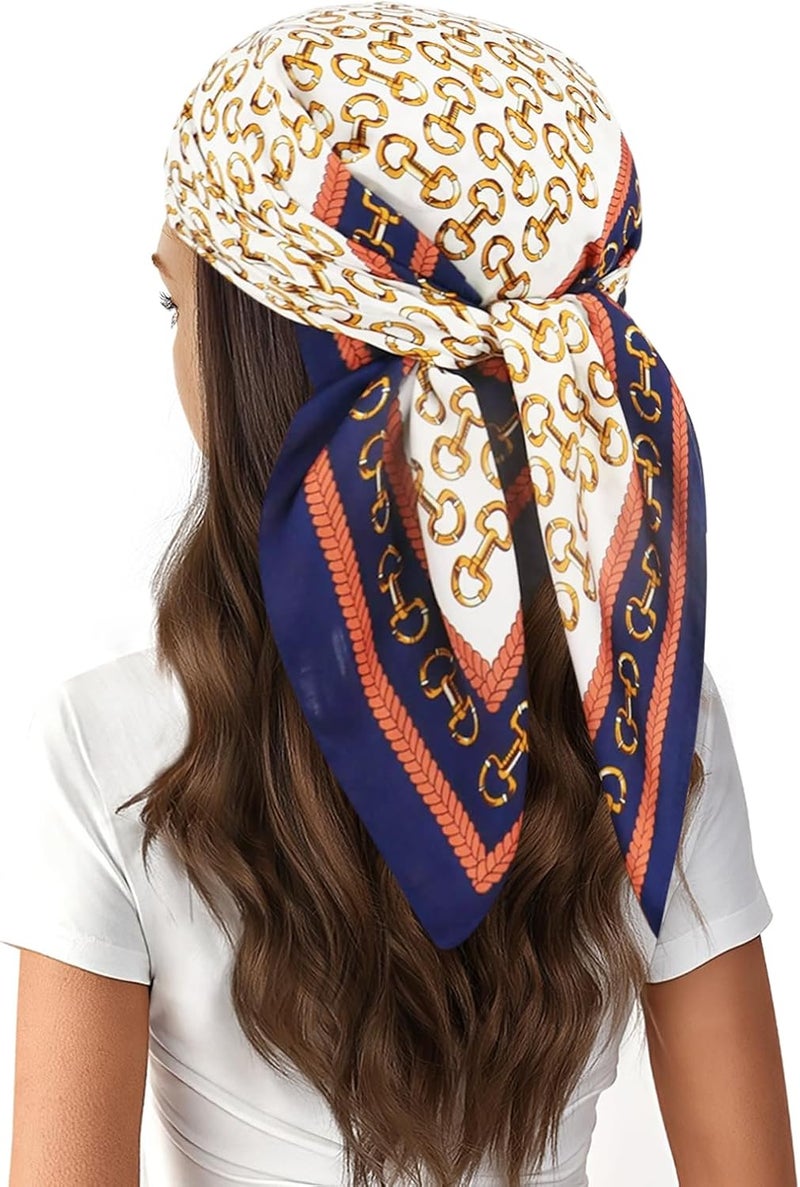 vimate Head Scarf for Women Hair 27'' Square Satin Silk Feeling Bnadana Neck Scarf Handbag Accessories Etc - Image 3